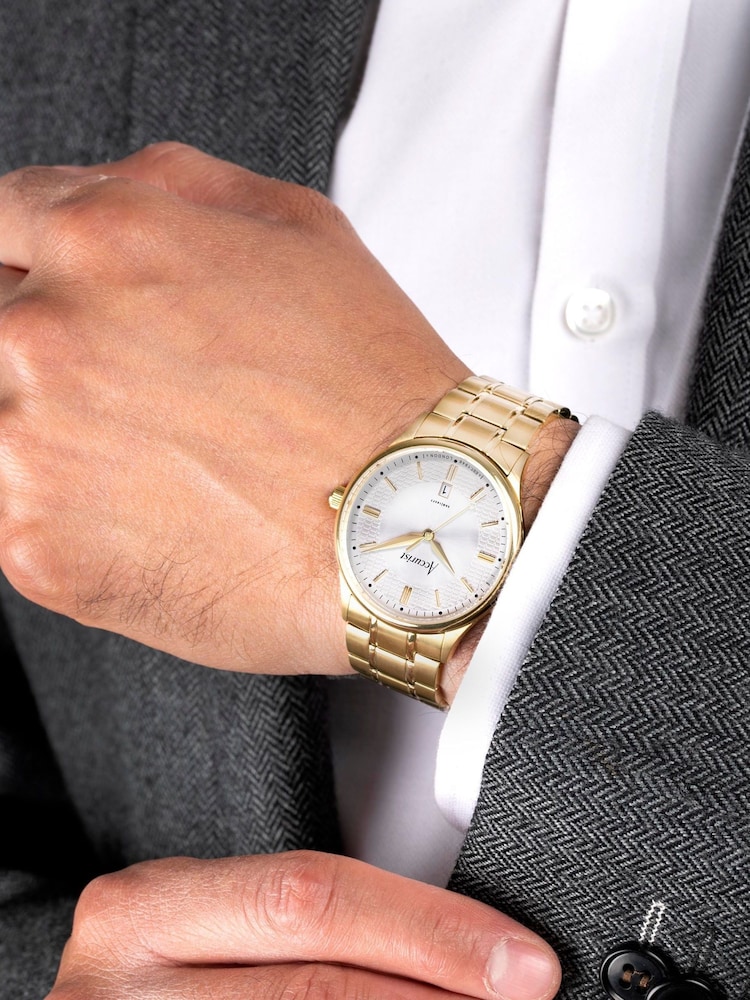 Accurist Classic Mens Gold Plated Stainless Steel Bracelet Analogue Watch - Image 7 of 7