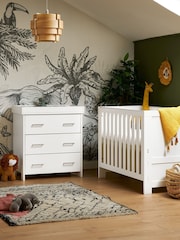Obaby White Nika Mini Nursery Furniture Set 2 Piece - Image 1 of 4
