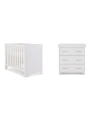 Obaby White Nika Mini Nursery Furniture Set 2 Piece - Image 4 of 4
