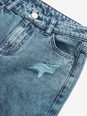Teal Blue Distressed Mom Jeans (3-16yrs) - Image 3 of 3