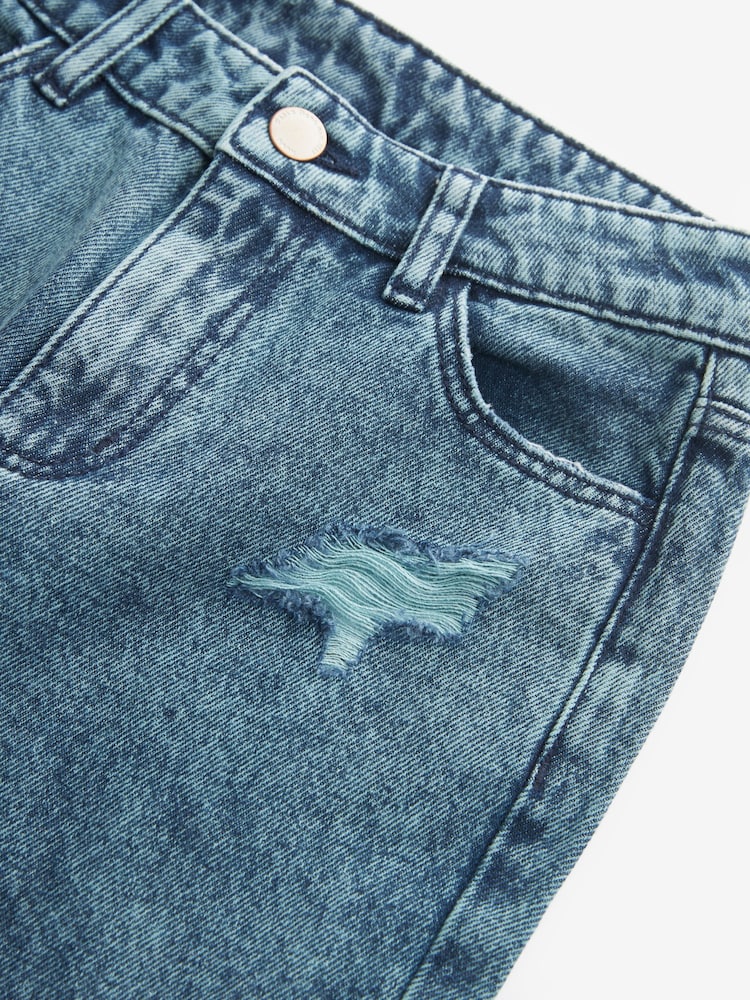 Teal Blue Distressed Mom Jeans (3-16yrs) - Image 3 of 3