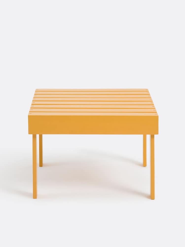 La Redoute Intérieurs Honey Yellow Zeda Acacia Footrest Table - Image 2 of 4