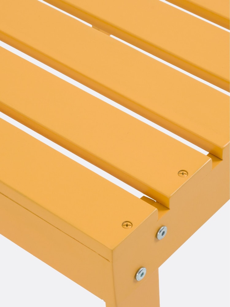 La Redoute Intérieurs Honey Yellow Zeda Acacia Footrest Table - Image 4 of 4