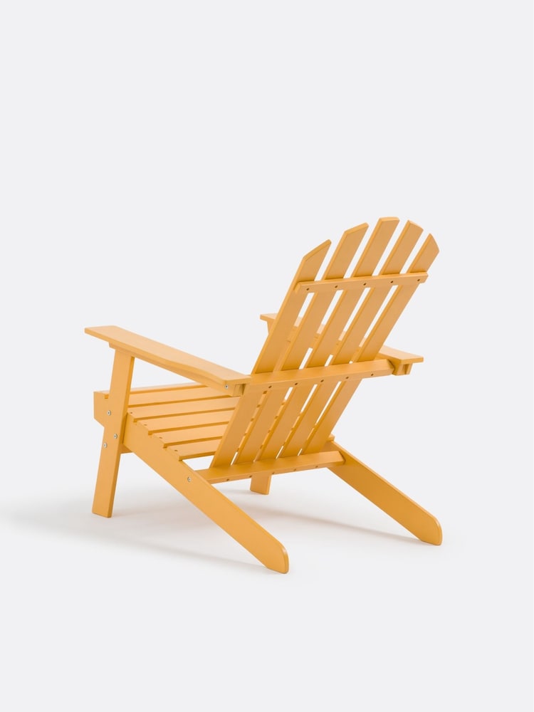 La Redoute Intérieurs Honey Yellow Zeda Adirondack Style Acacia Garden Armchair - Image 3 of 3 La Redoute Intérieurs Honey Yellow Zeda Adirondack Style Acacia Garden Armchair - Image 3 of 3