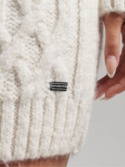 Ecru - Superdry Vintage Kleid mit Zopfstrickmuster - Bild 6 von 6