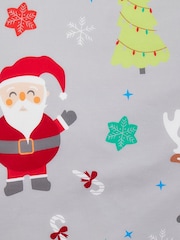 Fusion Grey Christmas Elf & Santa Duvet Cover and Pillowcase Set - Image 4 of 4