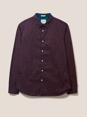 White Stuff Purple Party Floral Printed Shirt - Image 2 of 5