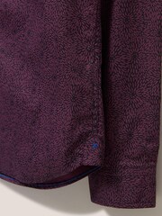 White Stuff Purple Party Floral Printed Shirt - Image 5 of 5