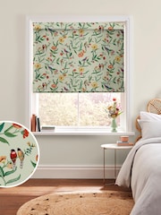 Cath Kidston Green Summer Birds Made To Measure Roman 100% Cotton Blinds - Image 1 of 6