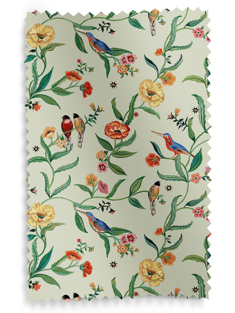 Cath Kidston Green Summer Birds Made To Measure Roman 100% Cotton Blinds - Image 6 of 6