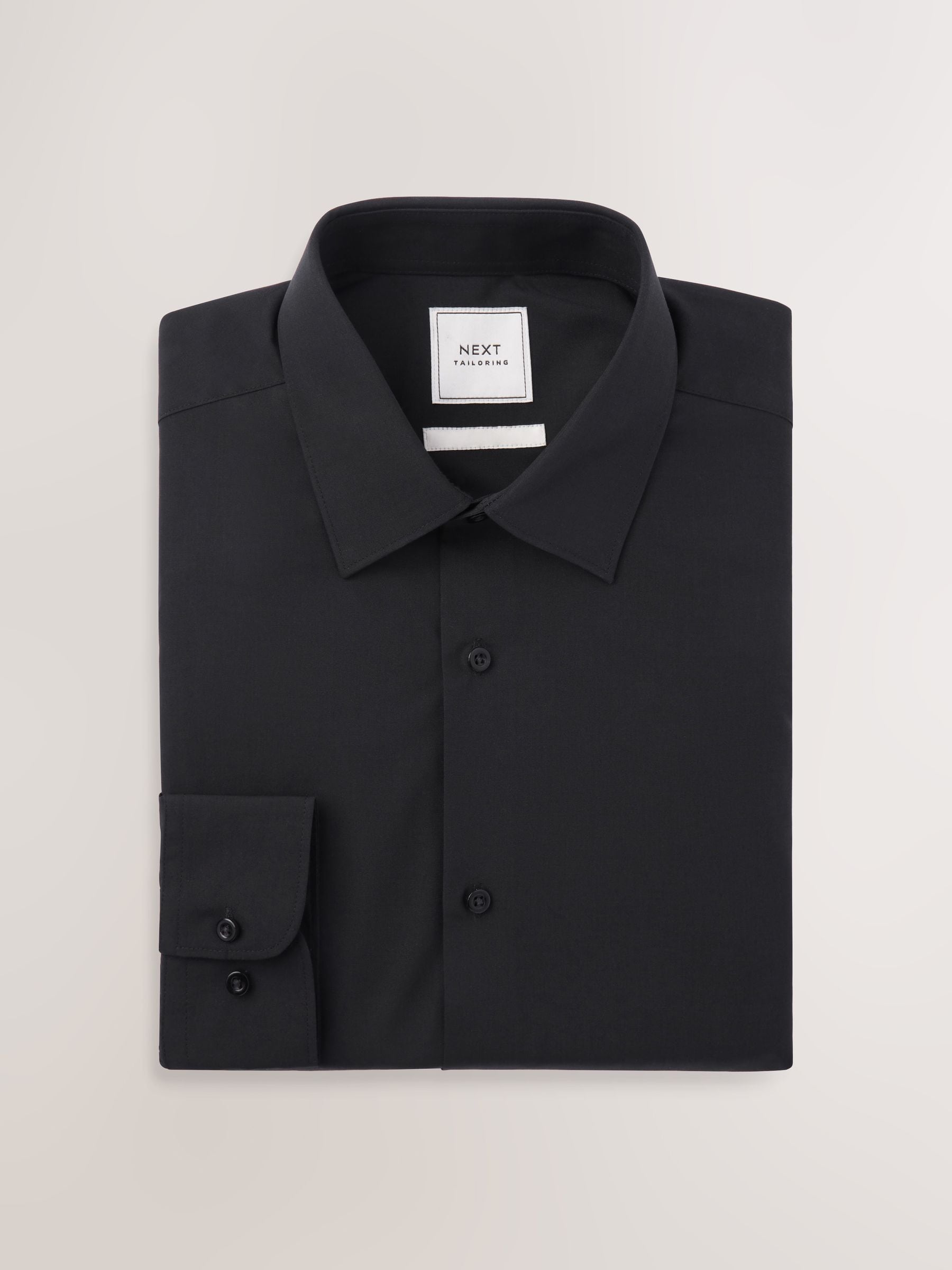 Buy Black Regular Fit Easy Care Single Cuff Smart Shirt from Next USA