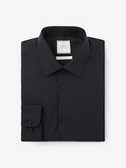 Black Regular Fit Easy Care Single Cuff Smart Shirt - Image 5 of 7