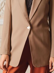 Stone - Einreihiger Twill-Blazer in Relaxed Fit - Bild 4 von 5