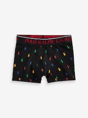 Polo Ralph Lauren Black/Grey Boys Cotton Stretch Logo Boxers 3 Pack - Image 4 of 4