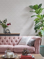 Laura Ashley Sugared Grey Coralie A4 Wallpaper Sample - Image 1 of 2