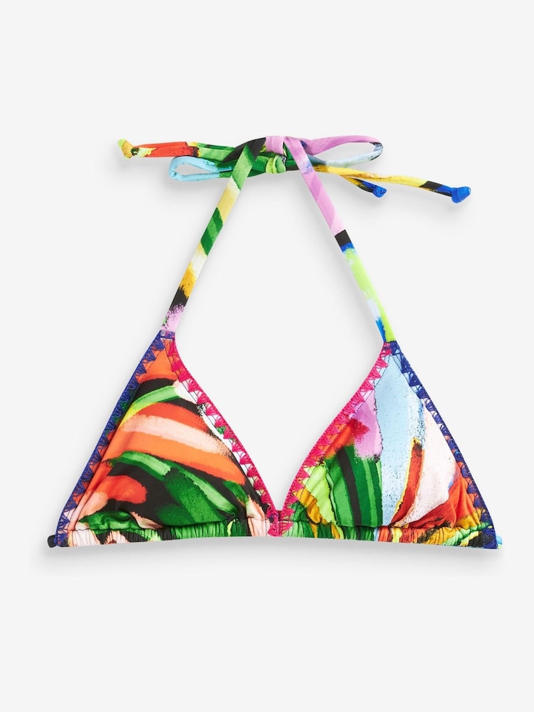 Abstract Print Triangle Bikini Top - Image 5 of 5