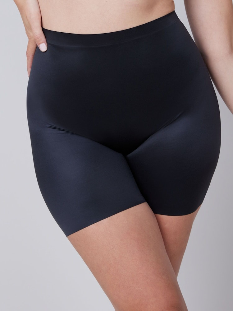 SPANX® Shaping Satin Tummy Black Control Shorts - Image 1 of 6