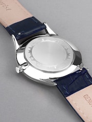 Accurist Classic Mens Blue Leather Strap Analogue Watch - Image 5 of 7