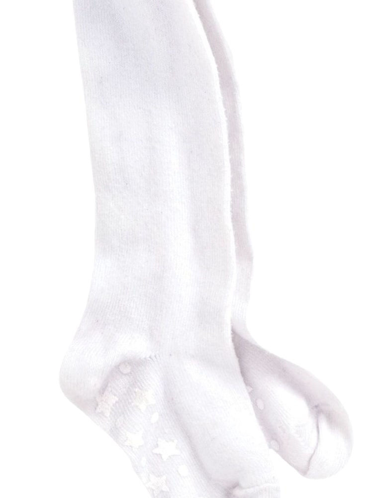 JoJo Maman Bébé White Cotton Rich Plain Tights - Image 2 of 3