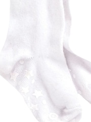 JoJo Maman Bébé White Cotton Rich Plain Tights - Image 3 of 3