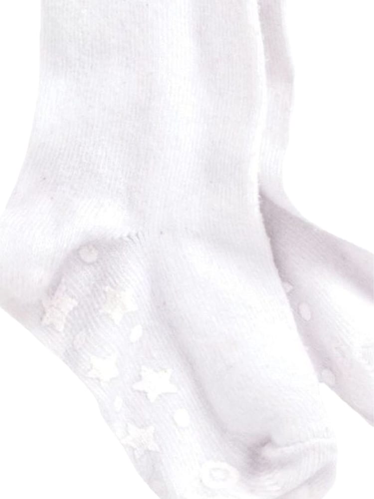 JoJo Maman Bébé White Cotton Rich Plain Tights - Image 3 of 3