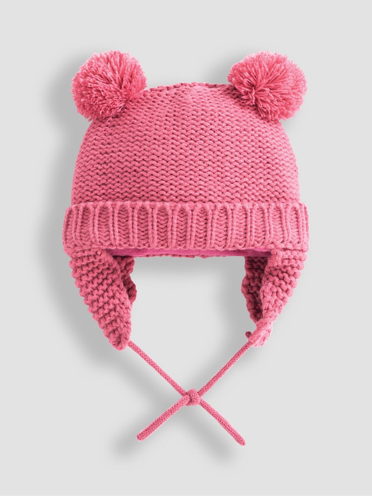 Pink - JoJo Maman Bébé Kuschelige Bommelmütze - Bild 1 von 5 Pink - JoJo Maman Bébé Kuschelige Bommelmütze - Bild 1 von 5