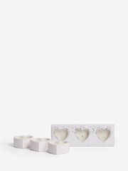 Grey English Rose Set Of Heart Candle - Image 3 of 3