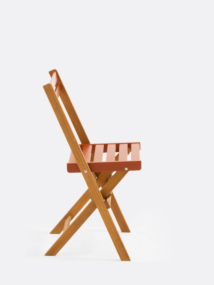 La Redoute Intérieurs 3 Piece Terracotta Dudena Foldable Garden Set in Acacia - Image 2 of 4 La Redoute Intérieurs 3 Piece Terracotta Dudena Foldable Garden Set in Acacia - Image 2 of 4
