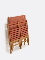 La Redoute Intérieurs 3 Piece Terracotta Dudena Foldable Garden Set in Acacia - Image 3 of 4