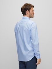 BOSS Blue Regular Fit Poplin Easy Iron Long Sleeve 100% Cotton Shirt - Image 2 of 6