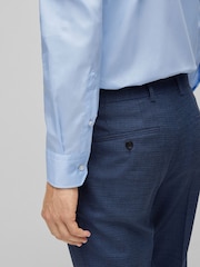 BOSS Blue Regular Fit Poplin Easy Iron Long Sleeve 100% Cotton Shirt - Image 5 of 6