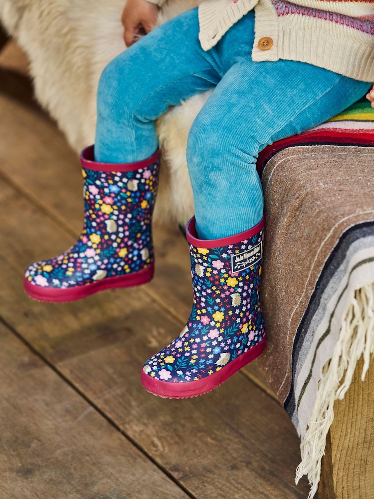 JoJo Maman Bébé Navy Blue Woodland Wellies - Image 2 of 2