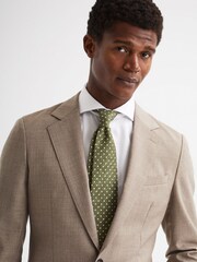 Reiss Green Mars Silk Polka Dot Tie - Image 2 of 5