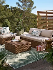 La Redoute Intérieurs Brown Alzéna Garden Coffee Table in Woven Resin - Image 1 of 6