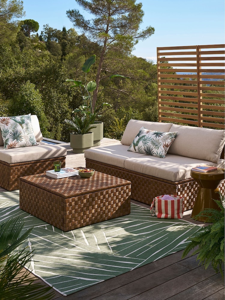 La Redoute Intérieurs Brown Alzéna Garden Coffee Table in Woven Resin - Image 1 of 6