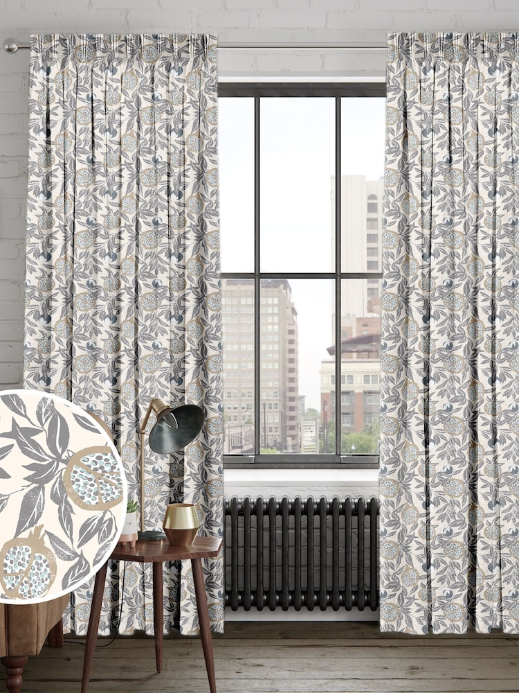Grey Halo Made To Measure 100% Cotton Curtains - Image 1 of 9