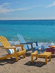 La Redoute Intérieurs Grey Blue Zeda Adirondack Style Acacia Garden Armchair - Image 1 of 7