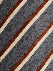 Reiss Airforce Blue Earth Silk Striped Tie - Image 5 of 5