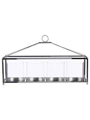 Fifty Five South Silver 4 Hurricane Candle Holder - Image 1 of 2