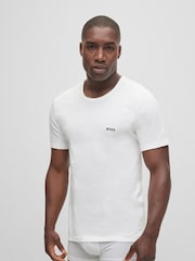 BOSS Black/Grey/White Classic 100% Cotton T-Shirts 3 Pack - Image 4 of 8