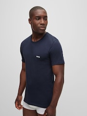 BOSS Black/Grey/White Classic 100% Cotton T-Shirts 3 Pack - Image 5 of 8