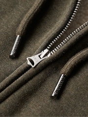 Superdry Green Essential Borg Lined Zip Hoodie - Image 8 of 9