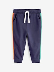 Little Bird by Jools Oliver Navy Rainbow Striped Joggers - Image 7 of 10