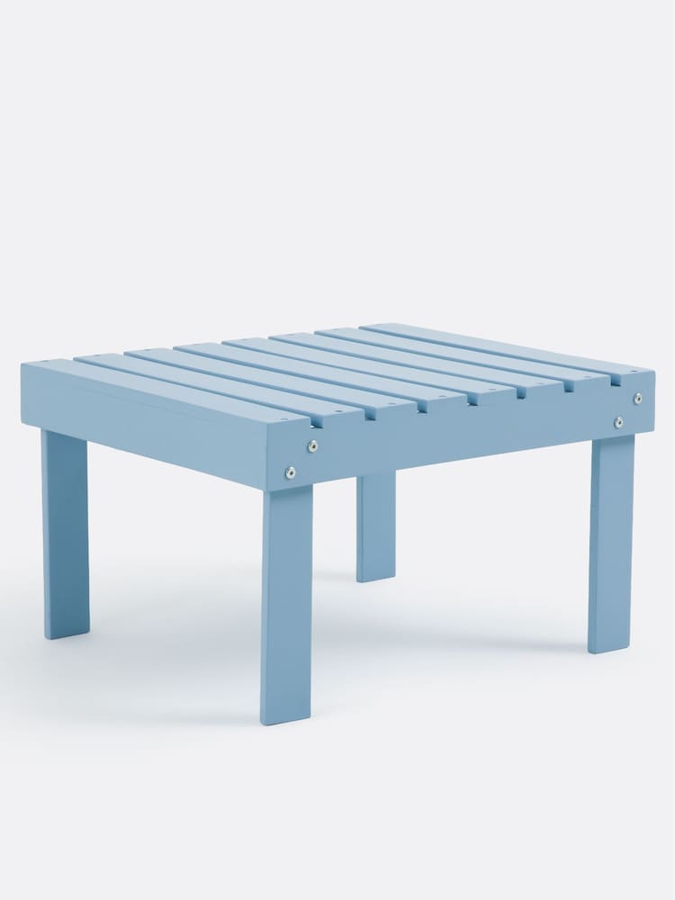 La Redoute Intérieurs GreyBlue Zeda Acacia Footrest Table - Image 1 of 5