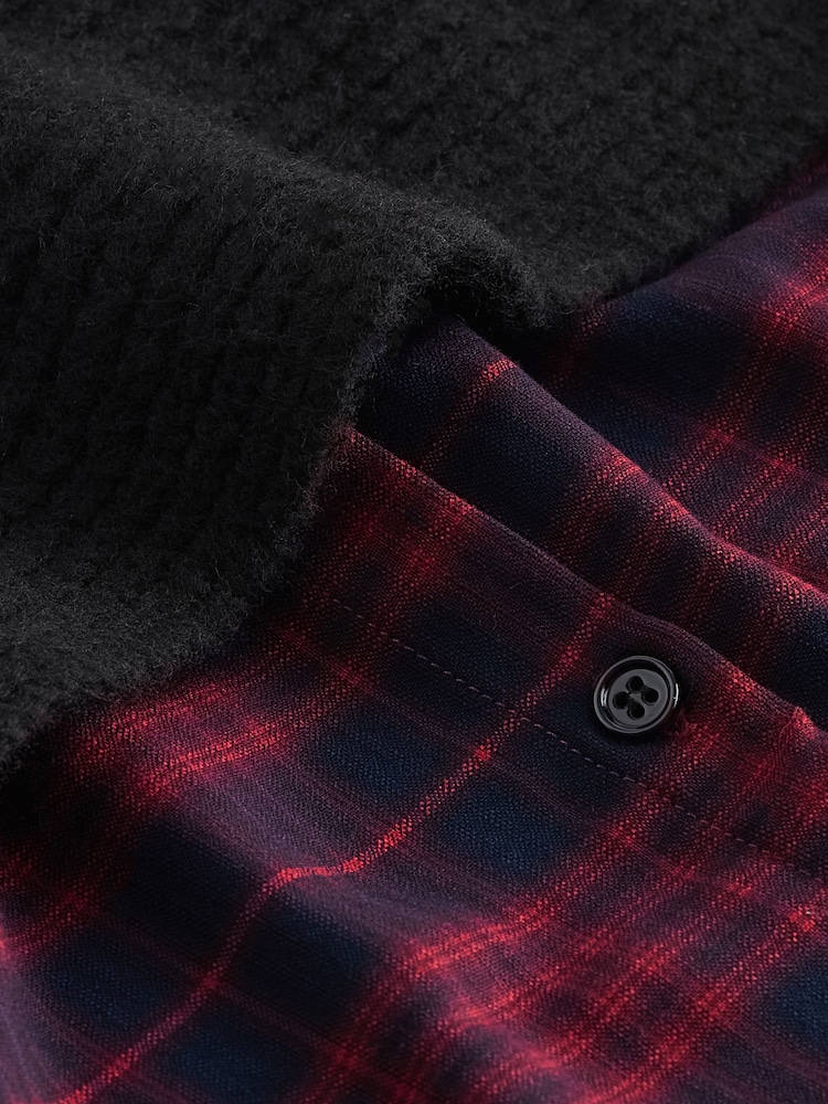 Black Shirt Layer Jumper - Image 7 of 7 Black Shirt Layer Jumper - Image 7 of 7