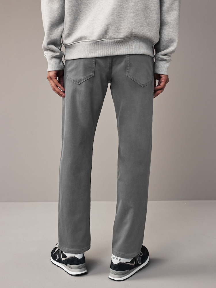 Grey Charcoal Slim Fit Comfort Stretch Jeans - Image 2 of 11