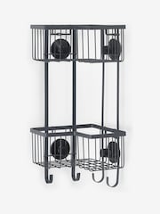 Charcoal Grey Bronx Wire Corner Double Shower Caddy - Image 3 of 3