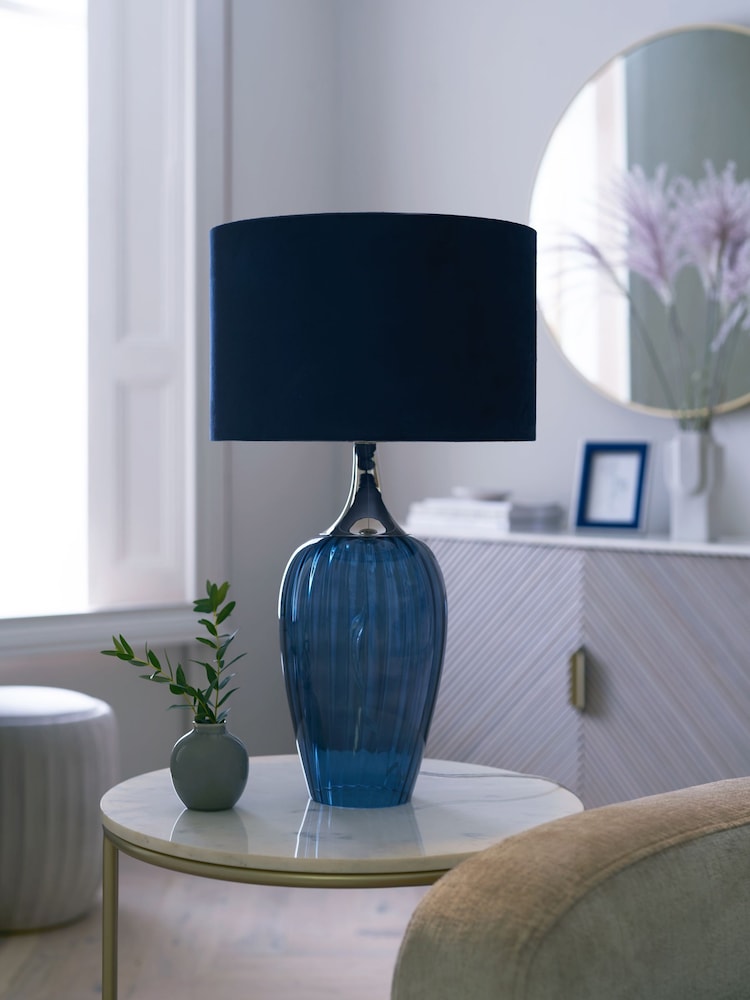 Blue Hampton Table Lamp - Image 2 of 5