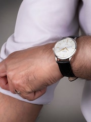 Accurist Classic Mens Black Leather Strap Analogue Watch - Image 6 of 6