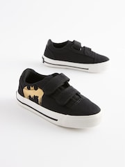 Batman Black Wide Fit (G) Strap Touch Fastening Shoes - Image 1 of 5